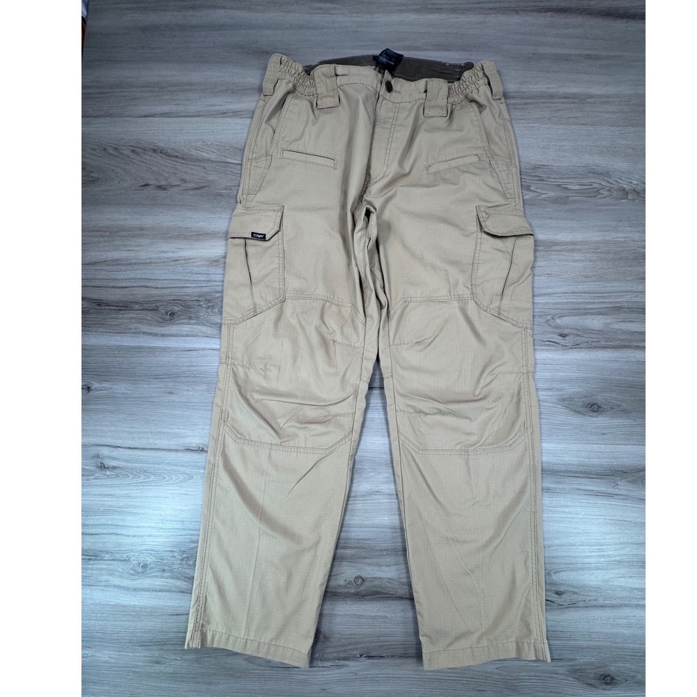 CQR Mens Tactical Cargo‎ Pants Khaki Ripstop Work Utility TLP117 38W 32L